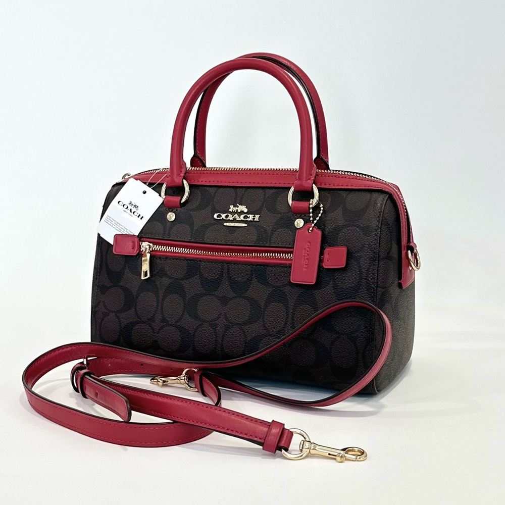 Coach Black and Red Satchel